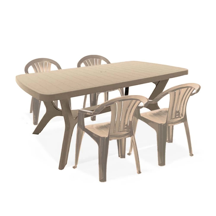 Curver Set de mobilier de grădină Balicia 4+1 în culoarea cappuccino [2]