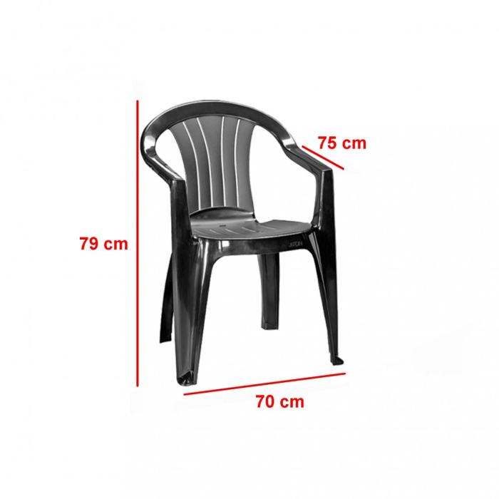Curver Set de mobilier de grădină Balicia 4+1 în culoarea grafit [3]