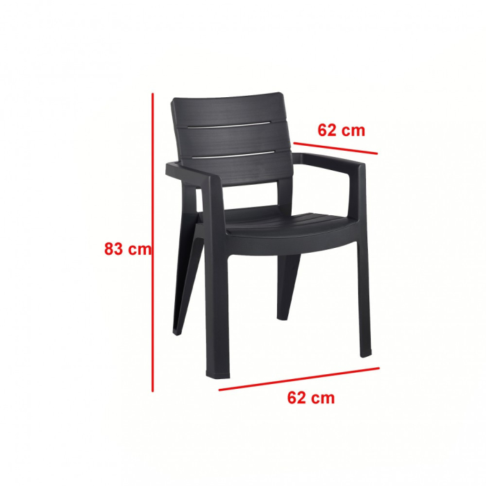 Curver Set de mobilier de grădină Baliza 6+1 în culoarea grafit [3]