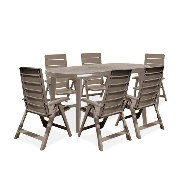Curver Set de mobilier de grădină Brasilia 6+1 în culoarea cappuccino [2]
