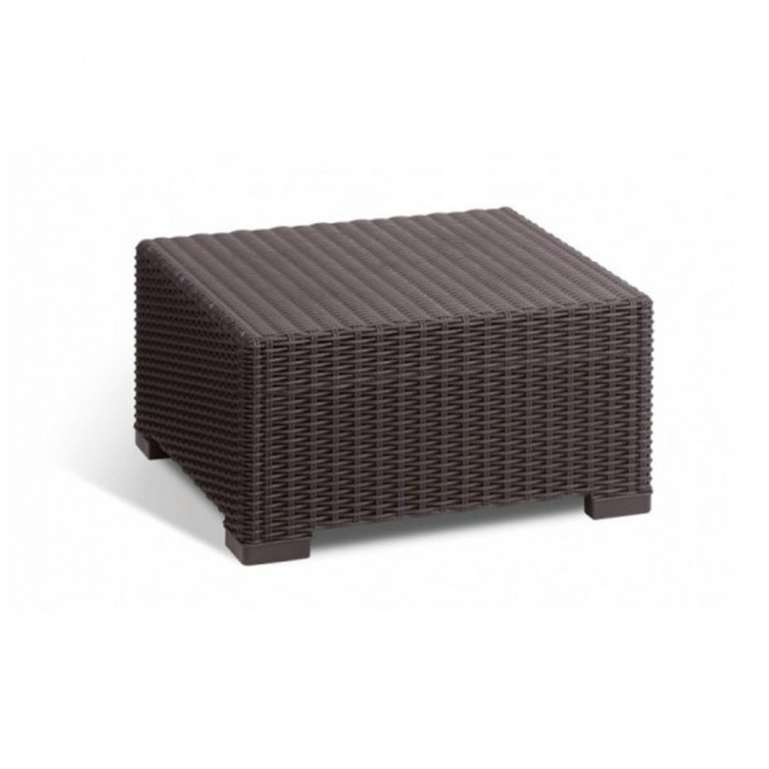 Curver Set de mobilier de grădină California cu 3 locuri, maro cu perne taupe calde [4]