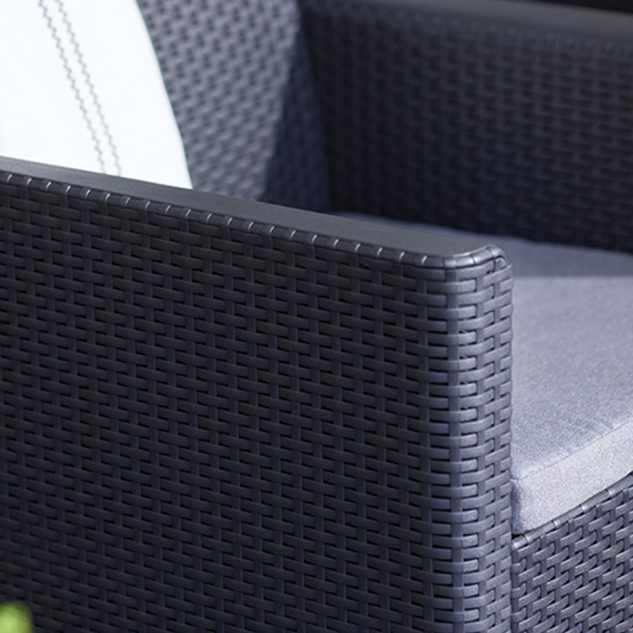 Curver Set de mobilier de grădină Claire III cu 7 locuri și masă Orlando, grafit [5]