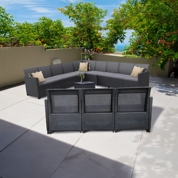 Curver Set de mobilier de grădină Claire IV cu 12 locuri și masă de depozitare Vigo [2]