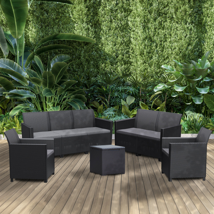 Curver Set de mobilier de grădină Claire V cu 7 locuri și masă de depozitare Vigo [2]