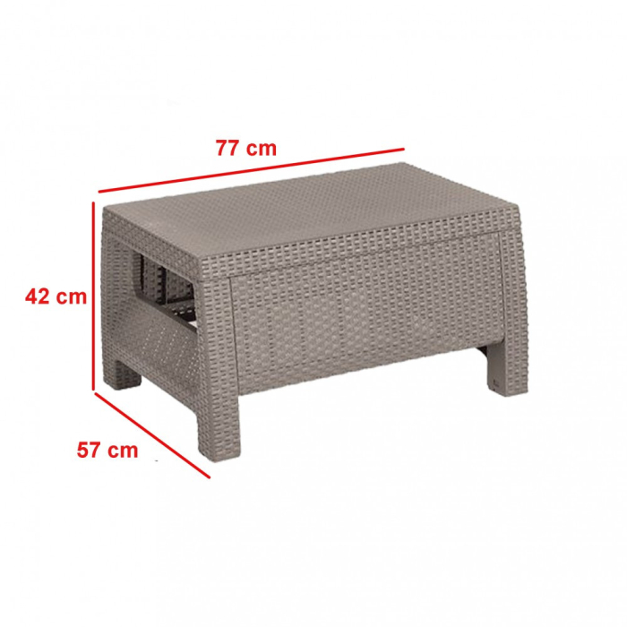 Curver Set de mobilier de grădină Corfu Big în culoarea cappuccino [5]