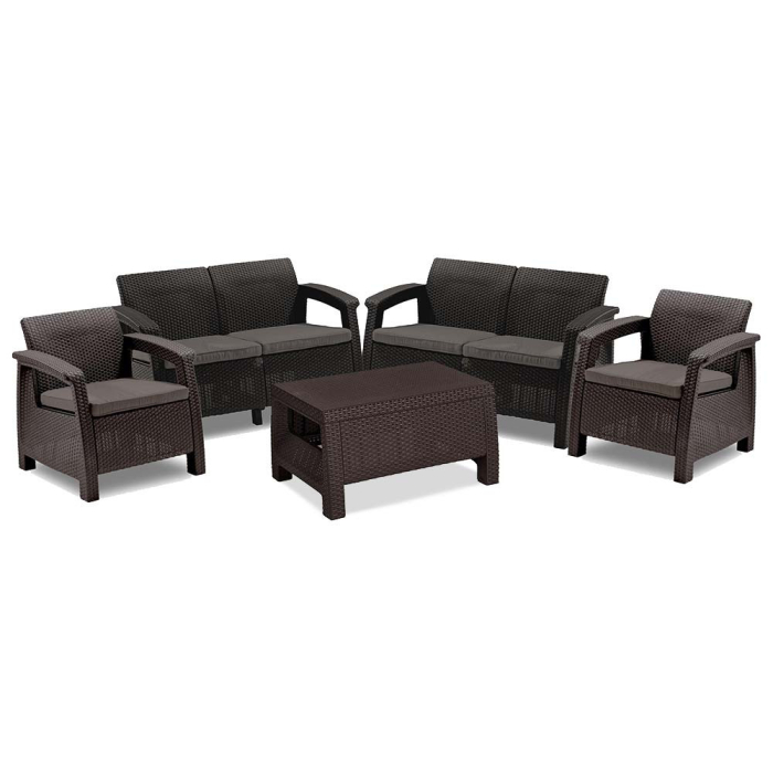 Curver Set de mobilier de grădină Corfu Big, maro [2]