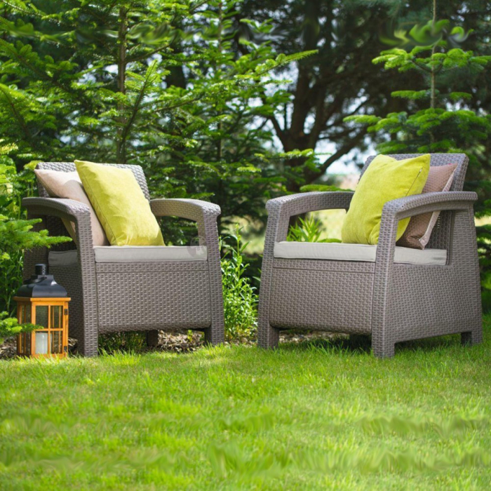 Curver Set de mobilier de grădină Corfu Lyon II 4+1 în culoarea cappuccino [4]