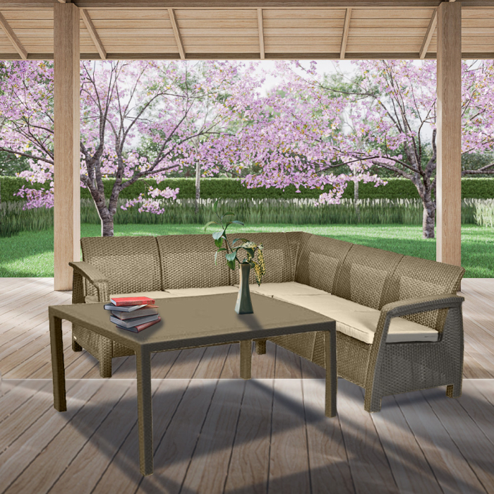 Curver Set de mobilier de grădină Corfu Relax cu masă melodică [3]