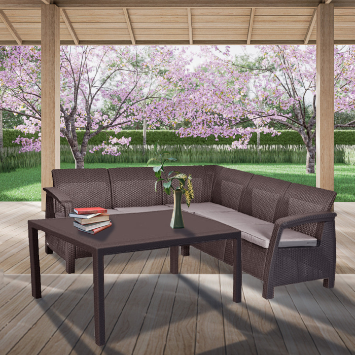Curver Set de mobilier de grădină Corfu Relax cu masă melodică [3]