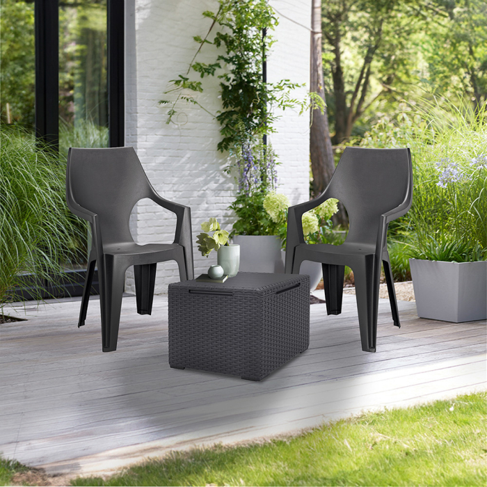 Curver Set de mobilier de grădină Dante Balcony cu spătar înalt și masă Vigo [2]