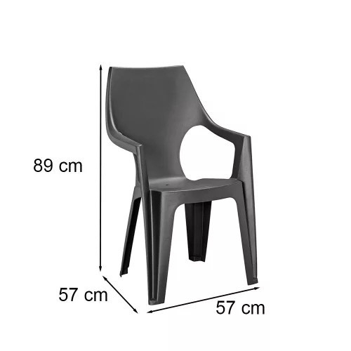 Curver Set de mobilier de grădină Dante Balcony cu spătar înalt și masă Vigo, grafit [3]