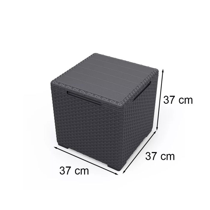 Curver Set de mobilier de grădină Dante Balcony cu spătar înalt și masă Vigo, grafit [4]