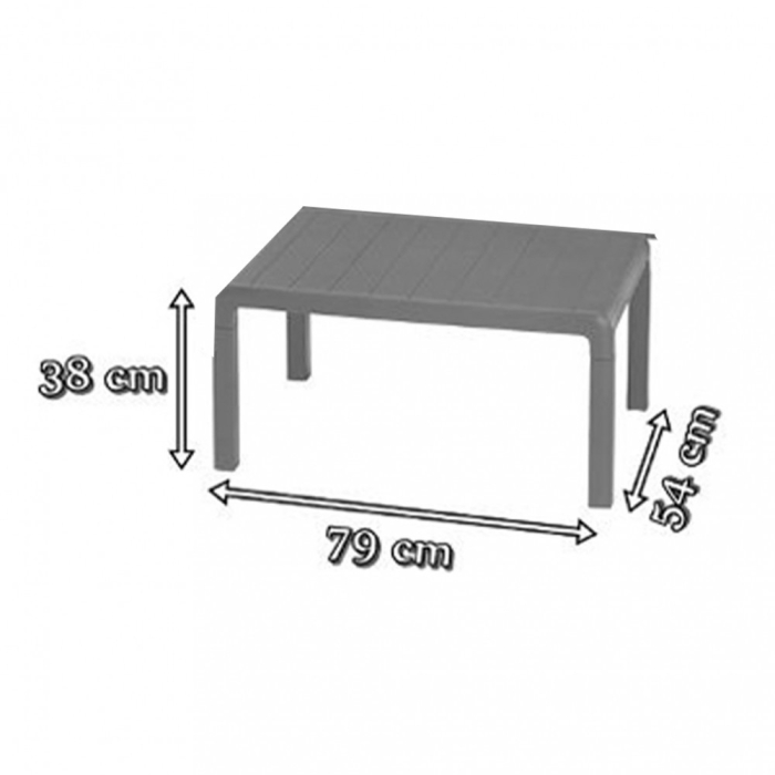 Curver Set de mobilier de grădină Delano, gri-grafit deschis cu perne [7]