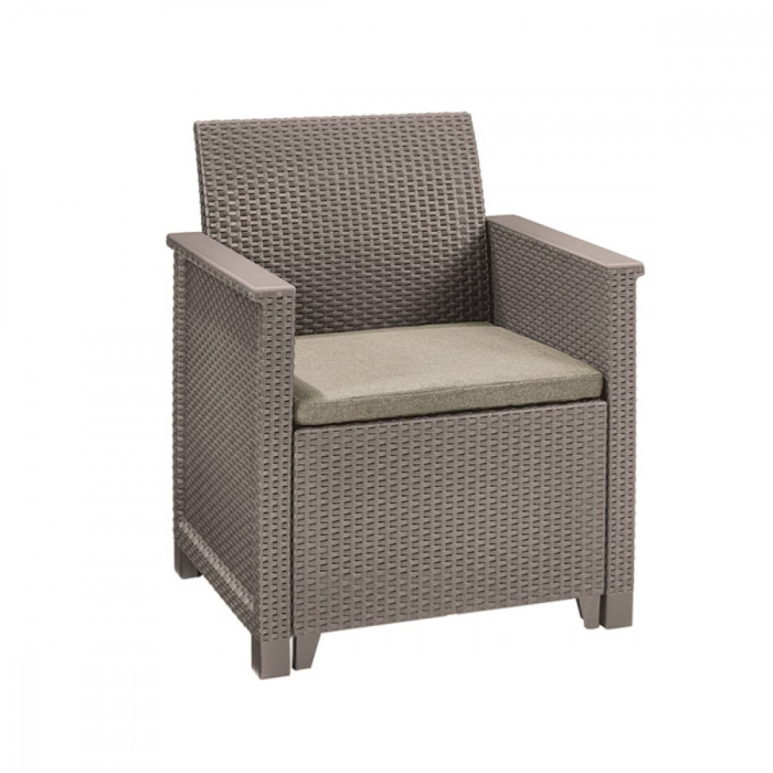 Curver Set de mobilier de grădină din ratan Emma Balcony cu masă de depozitare [3]