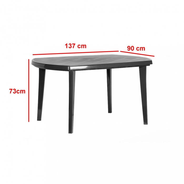 Curver Eltorini 4+1 set de mobilier de grădină în culoarea grafit [3]