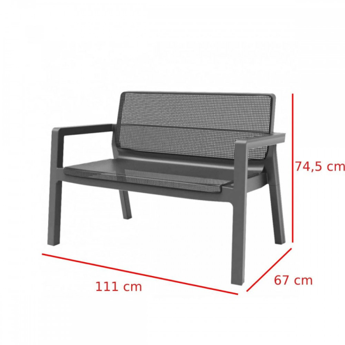 Curver Set de mobilier de grădină Emily din ratan artificial fără perne [2]