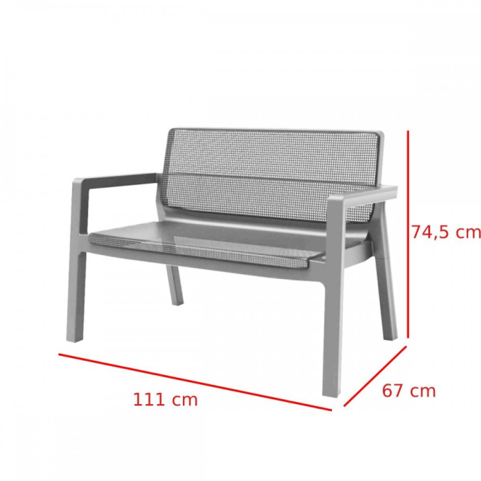 Curver Set de mobilier de grădină Emily din ratan artificial fără perne [2]