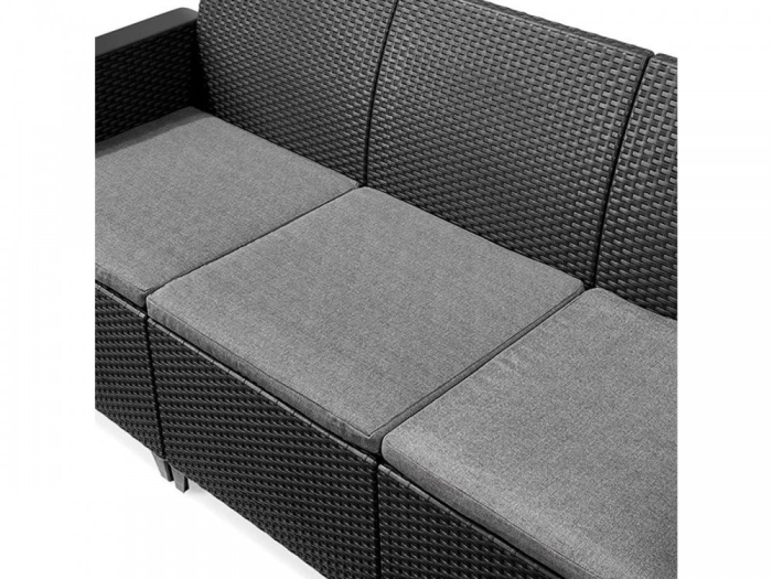 Curver Set de mobilier de grădină Emma din ratan cu canapea cu 3 locuri [5]