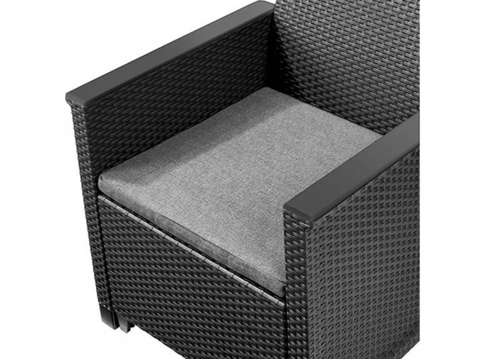 Curver Set de mobilier de grădină Emma din ratan cu canapea cu 3 locuri [7]