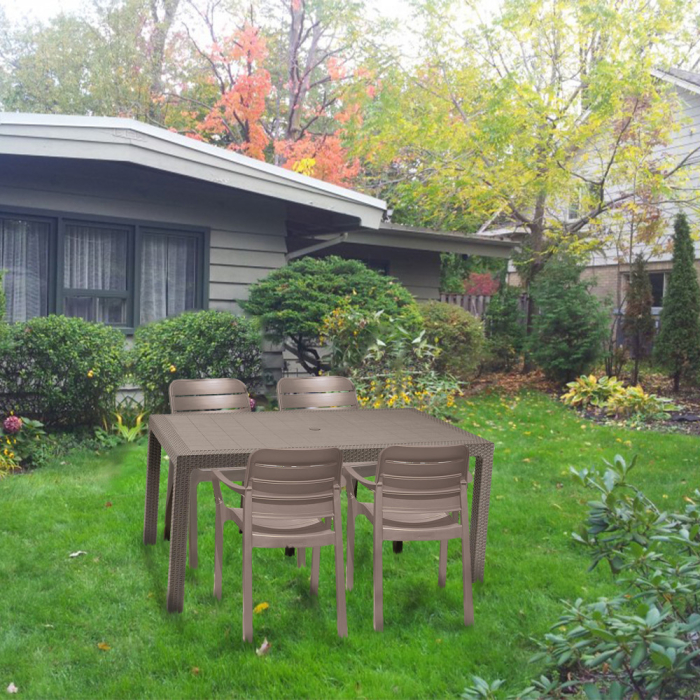 Curver Set de mobilier de grădină Mesara 4+1 în culoarea cappuccino [5]