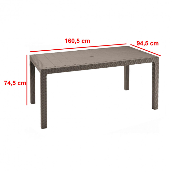 Curver Set de mobilier de grădină Mesara 4+1 în culoarea cappuccino [3]