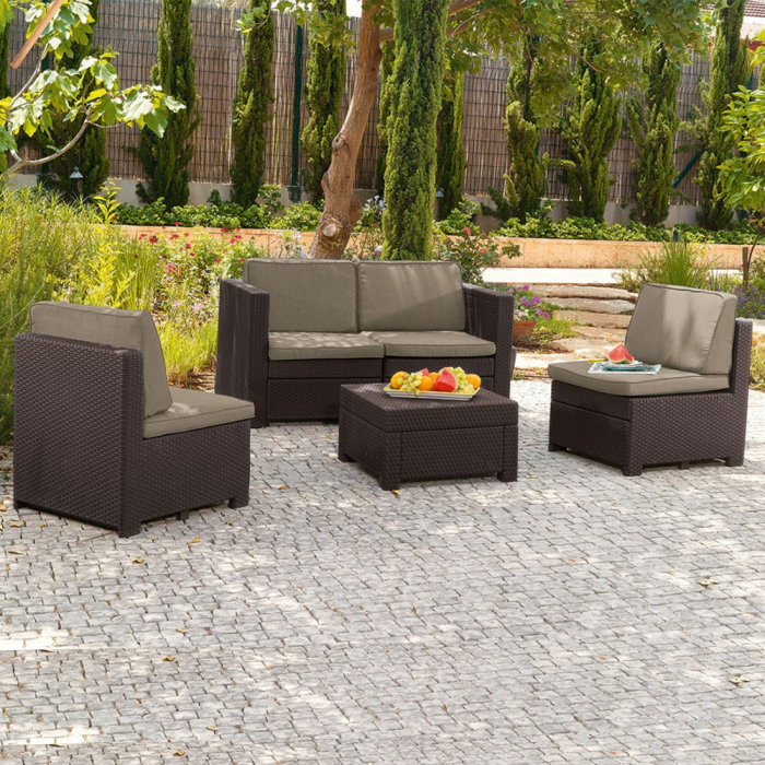 Curver Set de mobilier de grădină Modus format din 2 fotolii, canapea cu două locuri și masă [3]