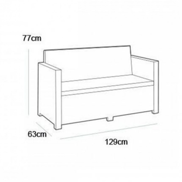 Curver Set de mobilier de grădină Monaco, cu masă de depozitare [4]