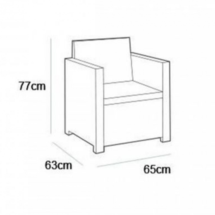 Curver Set de mobilier de grădină Monaco, cu masă de depozitare [3]