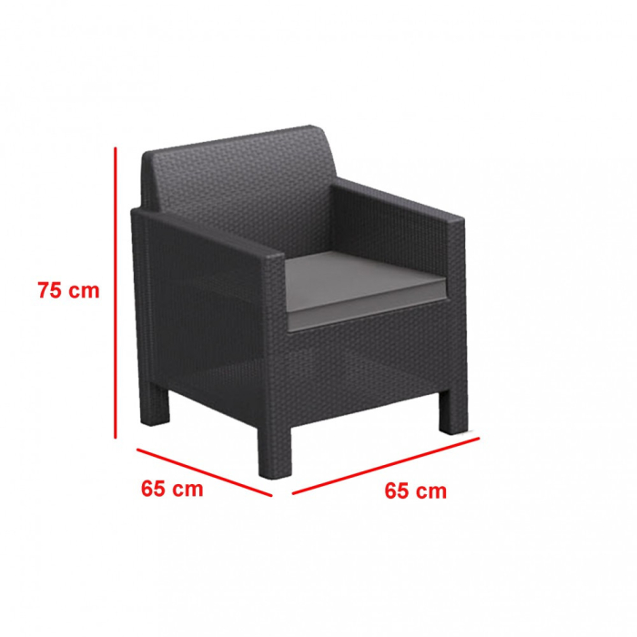 Curver Set de mobilier de grădină Orlando cu canapea cu 3 locuri [4]