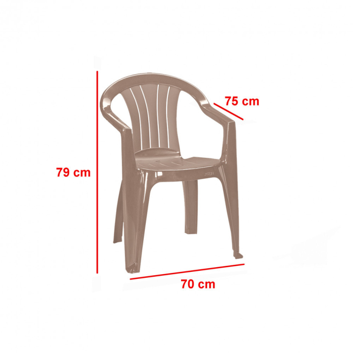 Curver Set de mobilier de grădină Pocilia 6+1 în culoarea cappuccino [4]