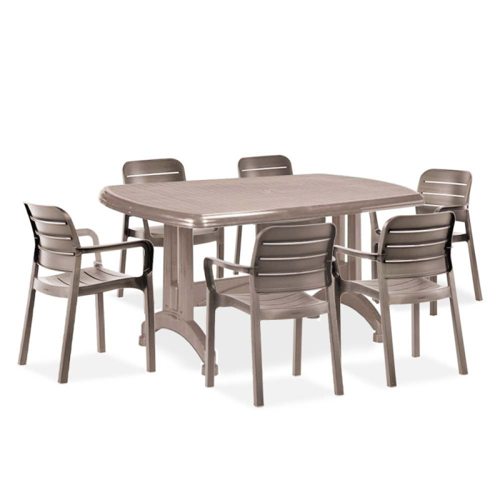 Curver Set de mobilier de grădină Posara 6+1 în culoarea cappuccino [2]