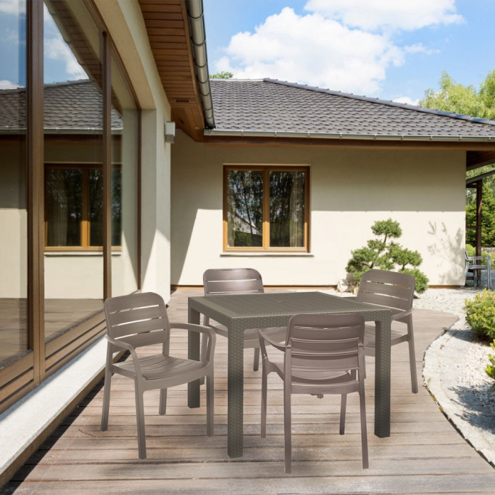 Curver Tisara quartet 4+1 set de mobilier de grădină din cappuccino [4]