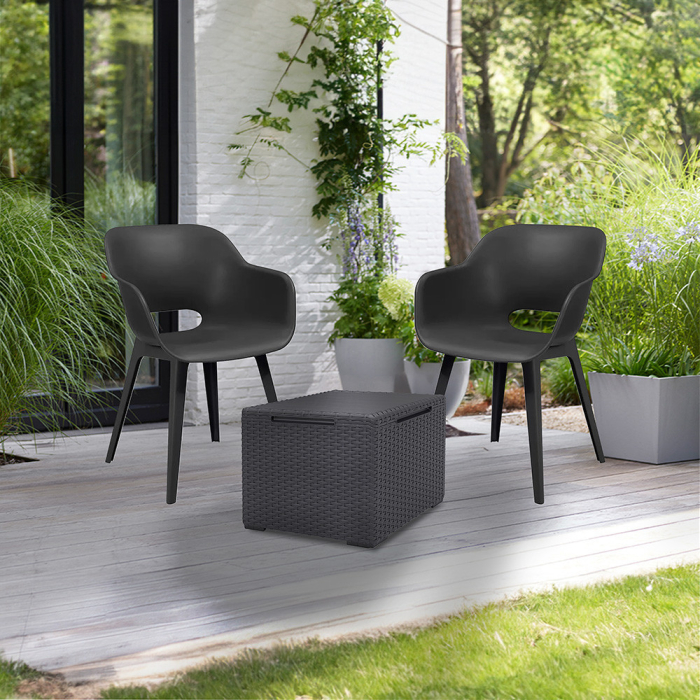 Curver Set mobilier de grădină Akola Balcon cu masă Vigo grafit [2]