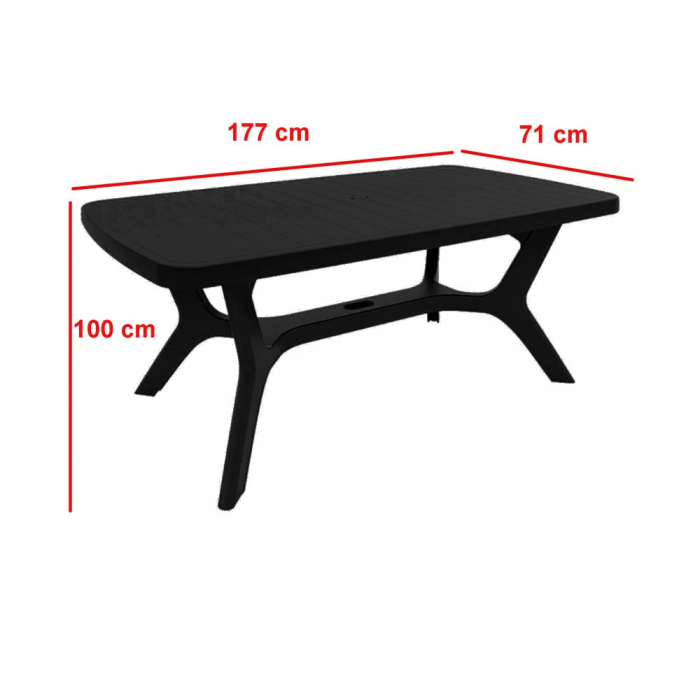 Curver Set de mobilier de grădină Baltorini 4+1 grafit [2]