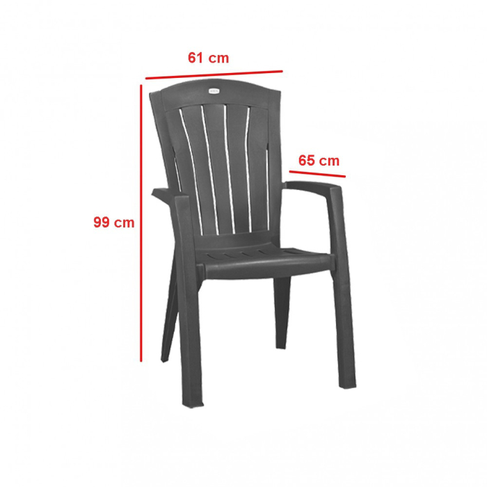 Curver Set de mobilier de grădină Baltorini 4+1 grafit [3]
