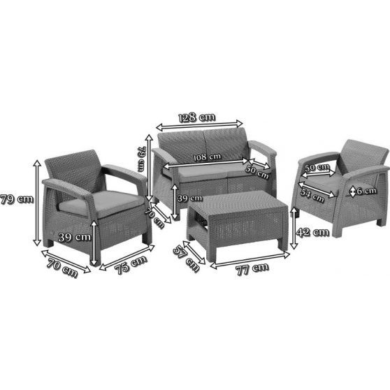Curver Set mobilier de grădină Corfu [5]