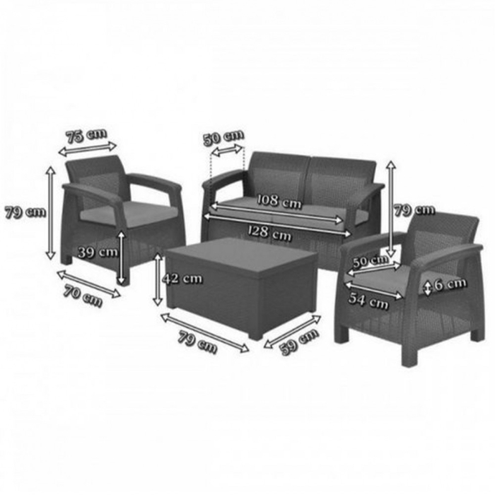 Curver Set mobilier de grădină Corfu [2]