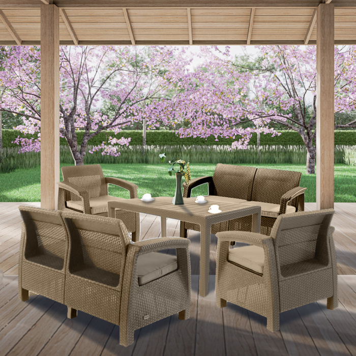 Curver Set mobilier de grădină Corfu Fiesta III cu masă melodică [2]