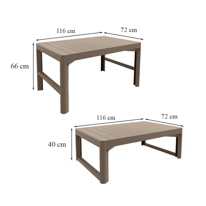 Curver Set mobilier de grădină Dina 4+1 cappuccino [3]