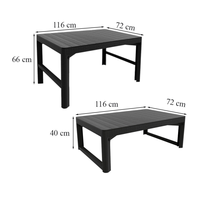 Curver Dina 6+1 set mobilier de grădină grafit [3]