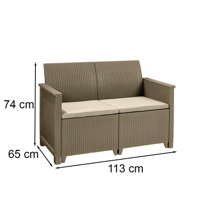 Curver Set mobilier de grădină Elodie cu masă cu perne [3]