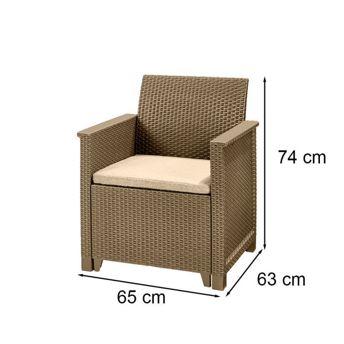 Curver Set mobilier de grădină Elodie cu masă cu perne [4]