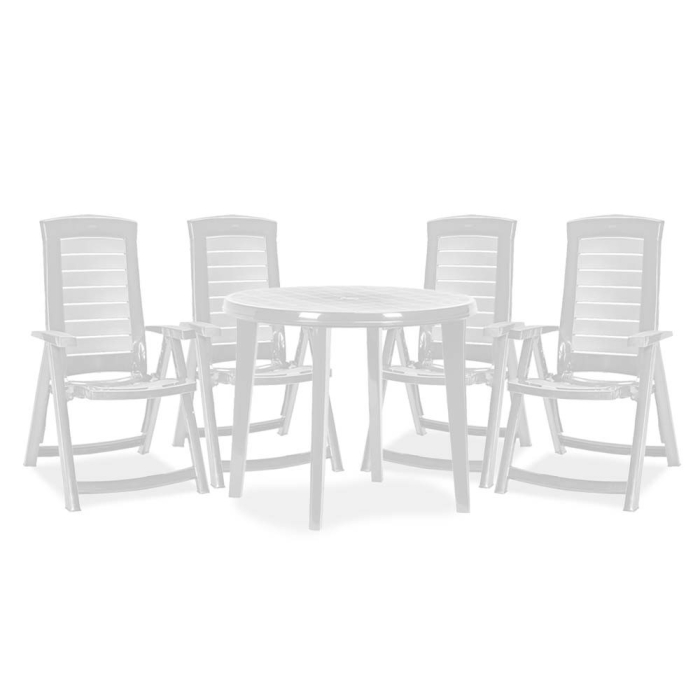 Curver Set mobilier de grădină Lisaro 4+1, alb [2]