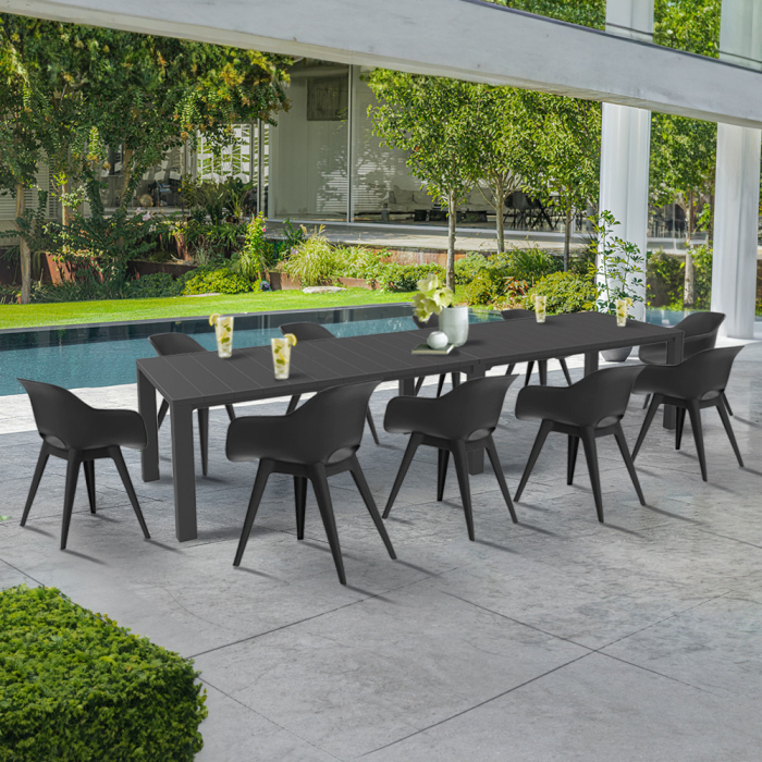 Curver Set mobilier de grădină Livi 10+1, grafit [2]