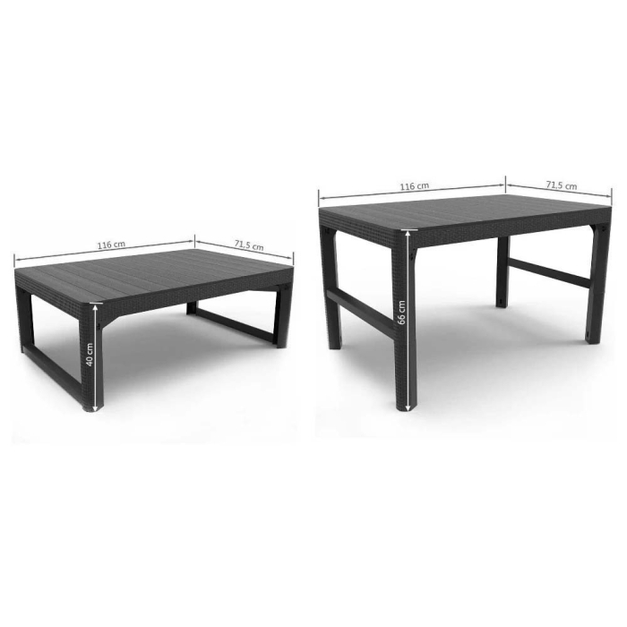 Curver Set mobilier de grădină Lyton 6 în 1 [2]