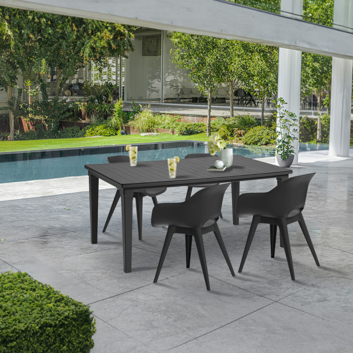 Curver Set de mobilier de grădină Mariett 4+1 grafit [2]