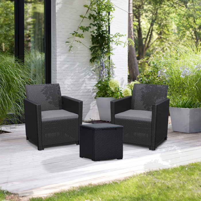 Curver Set mobilier de grădină pentru balcon Claire IV cu masă de depozitare Vigo [2]