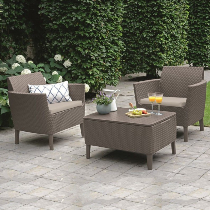 Curver Set mobilier de grădină pentru balcon Salemo, 2 fotolii cu măsuță [3]