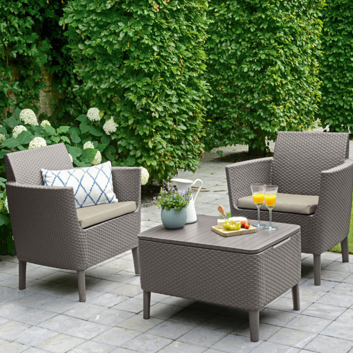 Curver Set mobilier de grădină pentru balcon Salemo, 2 fotolii cu măsuță [2]