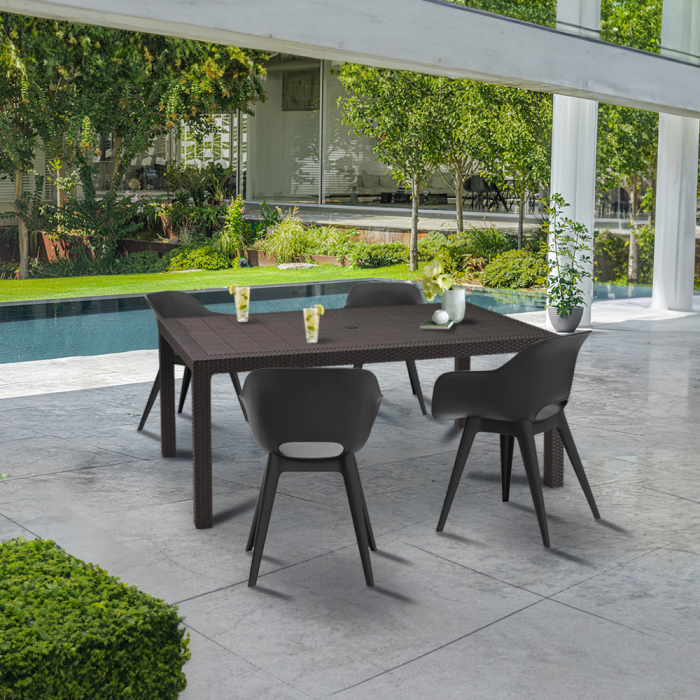 Curver Set de mobilier de grădină Romy 4+1 grafit [2]